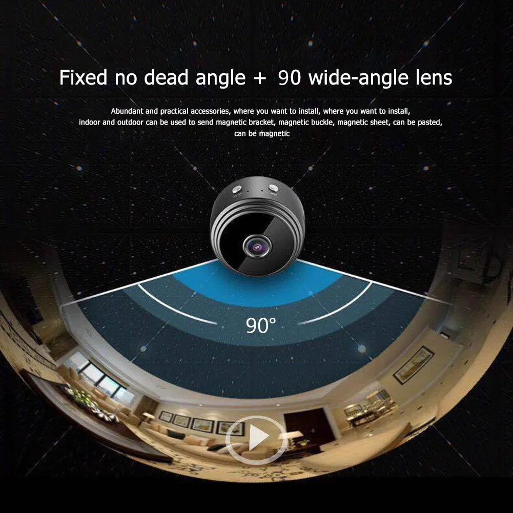 Home indoor 360°Bracket rotating wireless camera WiFi monitoring network high-definition outdoor sports portable mini smart security camera