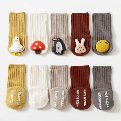 Baby Socks Lovely Doll Cartoon Kids Sock Anti-slip Girl Boy Toddler Floor Socks Spring Autumn Cute Newborn Socken Accessories