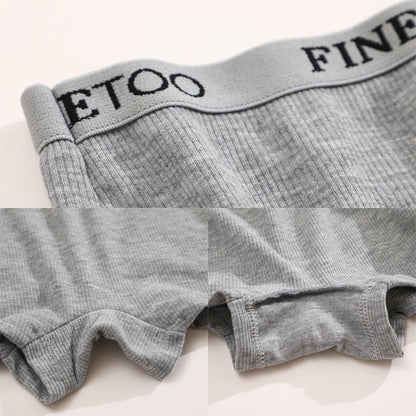 Women's Cotton Panties Boxer Underwear Female Sexy Letter Belt Safety Shorts Seamless Solid Color Intimates Mid Waist Boyshorts