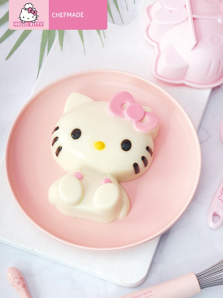 Chefmade Kitchen 4-Inch Cat Three-Dimensional Silicone Pudding Qi Feng Mousse Cake Steamed Rice Cake Ice Cream Baking Tool