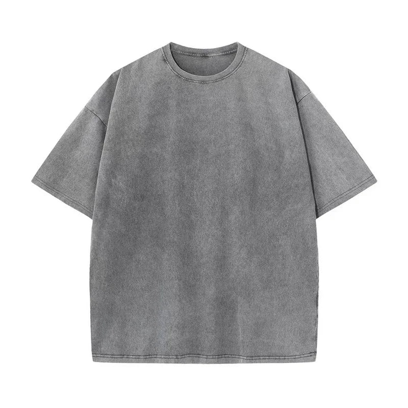 2025 Washed Vintage T-Shirts Street Hip Hop Retro Punk T Shirt women Harajuku Casual Cotton Short Sleeve Acid Wash TShirts top