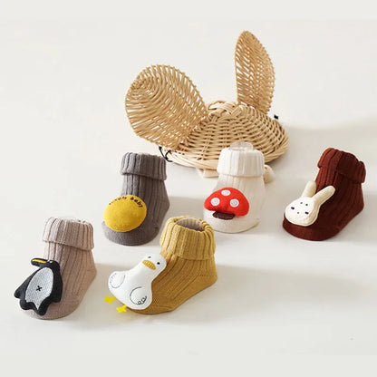 Baby Socks Lovely Doll Cartoon Kids Sock Anti-slip Girl Boy Toddler Floor Socks Spring Autumn Cute Newborn Socken Accessories