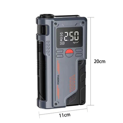 LEIBOO Car Jump Starter Air Pump Power Bank Lighting Portable Air Compressor 4 In 1 Cars Battery Starters Auto Tyre Inflator