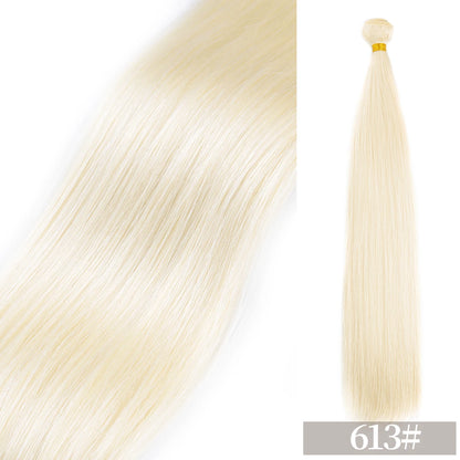 24 Inch Straight Hair Extensions Ombre Hair Bundles Heat Resistant Fiber Hair Weaving Synthetic Straight Hair