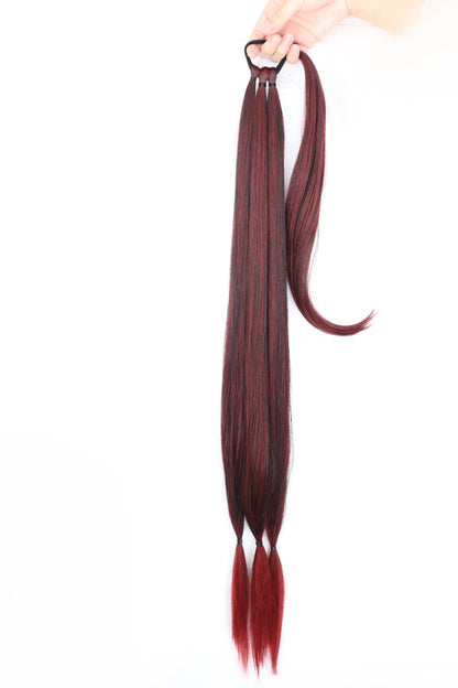 AZQUEEN synthetic Braided ponytail Hairpieces with elastic rubber band Heat-resistant high temperature fiber suitable for women