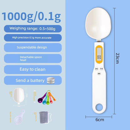 Electronic Scale Measuring Spoon Scale Grams Milk Powder Baby Baby Solid Food with Weighing Scale Measuring Spoon Measuring Spoon Kitchen Baking Flour