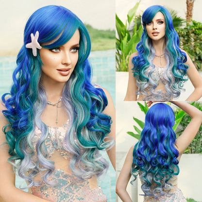 NAMM Barbie Wig Long Blonde Wigs For Women Popular Synthetic Wig for Daily Cosplay Halloween High Density Hair