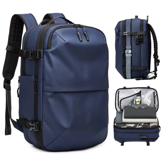 60L Travel Backpacks Expandable Airback Vacuum Storage Man Women Waterproof Business Oxford Backpack Outdoor College Laptop Bag