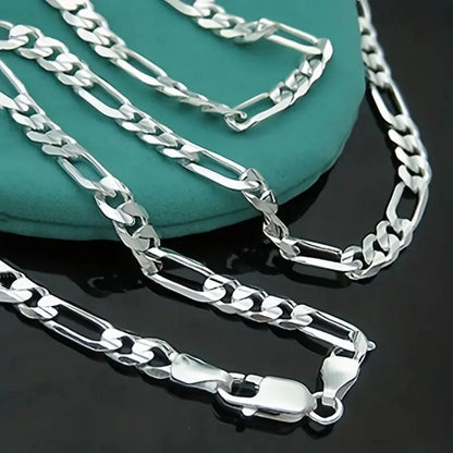 Necklace '16-30inch' Bracelet/8in Two-piece Set of Three-room Silver-plated Jewelry Punk Chain