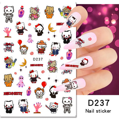 1PCS Cartoon Cute Melody Kuromi 3D Nail Stickers Press on Nails Sanrio Nail Art Decoration New Anime Nail Art Decals Stickers