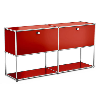 USM Haller Storage Cabinet Sideboard Haller Living Room Bedroom Stainless Steel Metal Board Modular Storage Shelf-No Keys