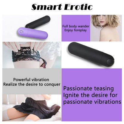 10 Speed Mini Bullet Vibrator for Women Rechargeable Vibrating Anal Vagina Jump Eggs Clitoral Stimulator Dildo 18 Adult Sex Toys