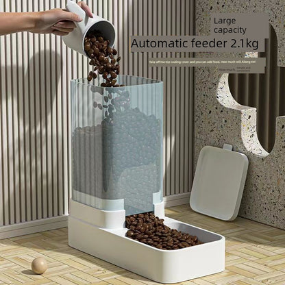 Cat and Dog Water Dispenser Cat Food Automatic Feeder Cat and Dog Bowl Grain Bucket Cat Feeding Pet Drinking Water Handy Gadget