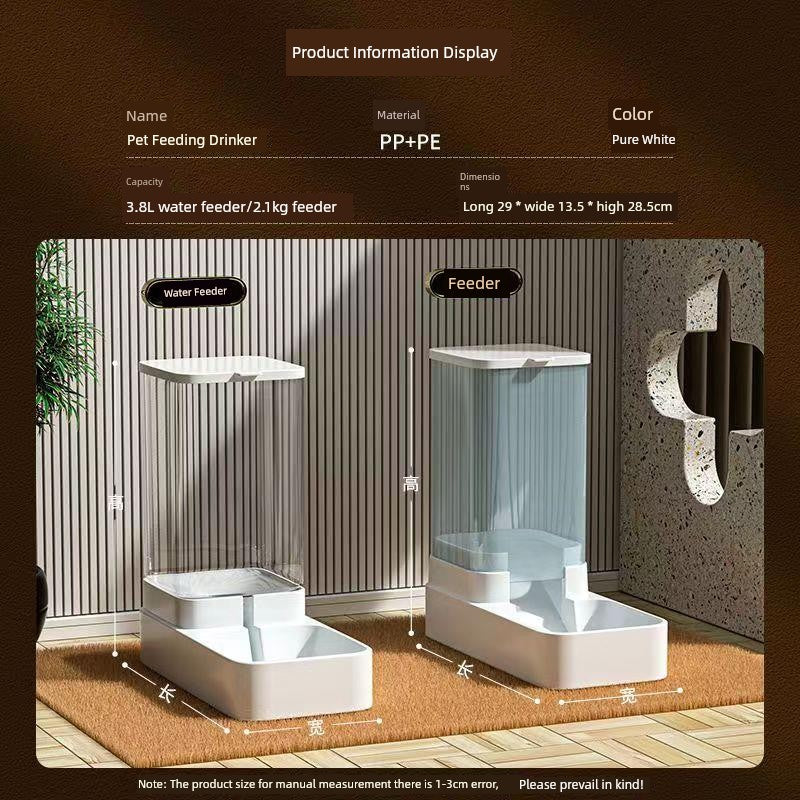 Cat and Dog Water Dispenser Cat Food Automatic Feeder Cat and Dog Bowl Grain Bucket Cat Feeding Pet Drinking Water Handy Gadget