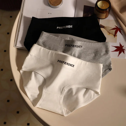3PCS/set Fashion Seamless Women Panties Underpanties Sports Soft Female Underwear Large Size Sexy Pure Cotton Women's Intimates