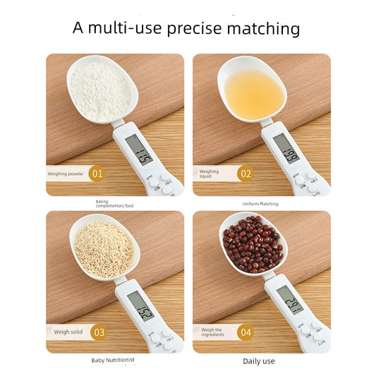 Electronic Scale Measuring Spoon Scale Grams Milk Powder Baby Baby Solid Food with Weighing Scale Measuring Spoon Measuring Spoon Kitchen Baking Flour