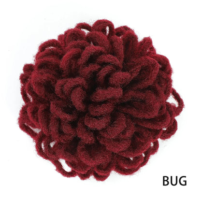 Dreadlocks Bun Afro Puff Drawstring Ponytail Hairpiece 8 Inch High Quality Synthetic Clip in Hair Extensions for Black Women