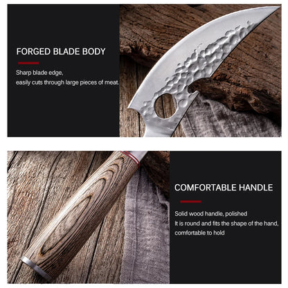 Forged Stainless Steel Kitchen Chef Boning Knifes Handmade Fishing Knife Meat Cleaver Butcher Knife Meat Cleaver Cooking Tools
