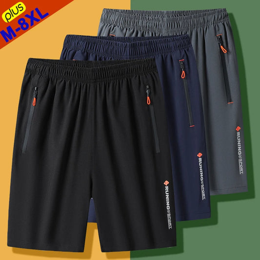 Plus size 7XL 8XL Summer Shorts Men Casula Sports Shorts Male Short Pants Fast Dry Cool House Dressing Boy Shorts Men Streetwear