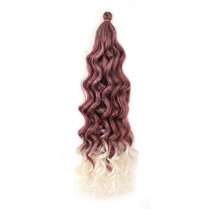 Hawaii Ocean Wave Braiding Synthetic Hair Curly Crochet Hair Extension Goddess Locs Premium Hair Boho Style Hairpiece For Women