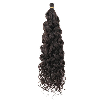 Hawaii Ocean Wave Braiding Synthetic Hair Curly Crochet Hair Extension Goddess Locs Premium Hair Boho Style Hairpiece For Women
