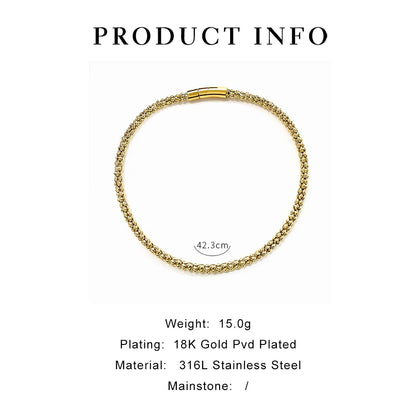 Peri'sbox Statement Stainless Steel Hollow Choker Necklace for Women Men Hip-Hop Gold Color Clavicle Chain Fashion Jewelry Party