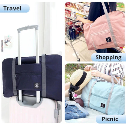 Foldable Travel Storage Bag Large-capacity Baggage Package Portable Multi-function Airplane Handbag Washing Supplies Storage Bag