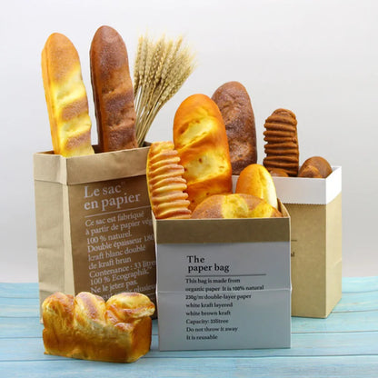 Artificial Fake Bread Ornaments French Baguette Cake Bakery Craft Kids Easter Decor Toy Donuts Simulation Bread Kitchen Models