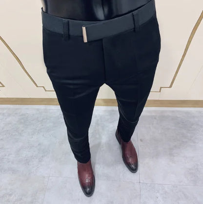 2022 Suit Pants Spring Man Suit Pants Fashion Casual Slim Business Suit Pants Men Wedding Party Work Trousers Classic Large 36