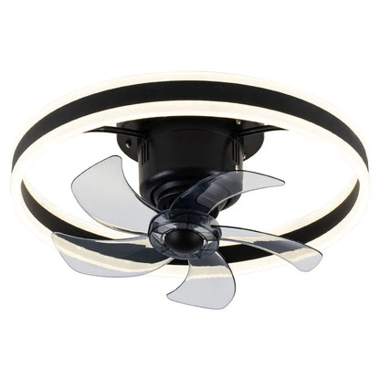 Inverter DC Motor Ceiling Fan Lamp with Remote Control Infinitely Dimmable 6-Speed Adjustment 360°Rotation Detachable LED Lights