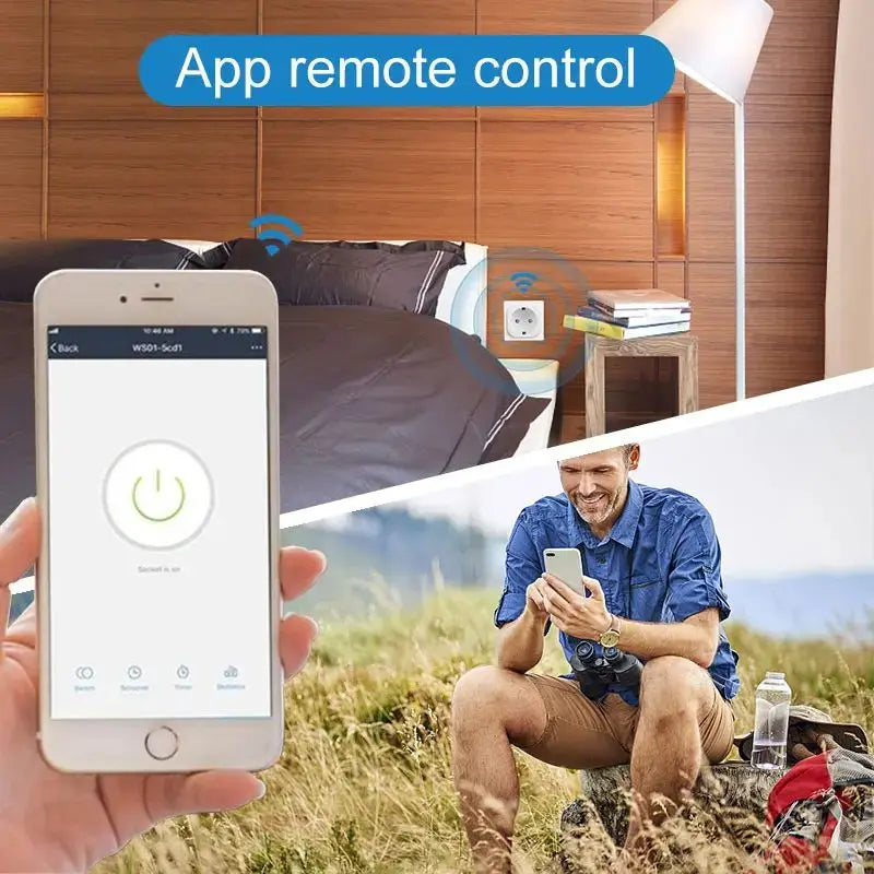 Tuya Smart Socket EU 20A Wifi Smart Plug Without Power Monitoring Smart Life APP Remote Control Support Google Assistant Alexa