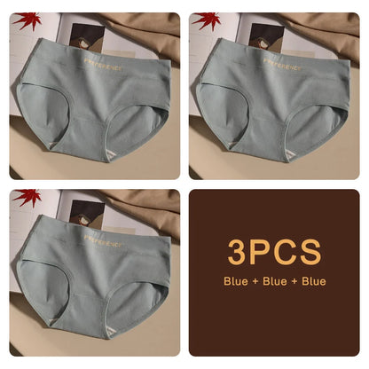 3PCS/set Fashion Seamless Women Panties Underpanties Sports Soft Female Underwear Large Size Sexy Pure Cotton Women's Intimates