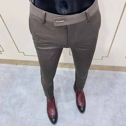 2022 Suit Pants Spring Man Suit Pants Fashion Casual Slim Business Suit Pants Men Wedding Party Work Trousers Classic Large 36