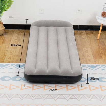 Camping air cushion bed inflatable mattress with built-in pillow for foldable storage suitable for family camping and travel