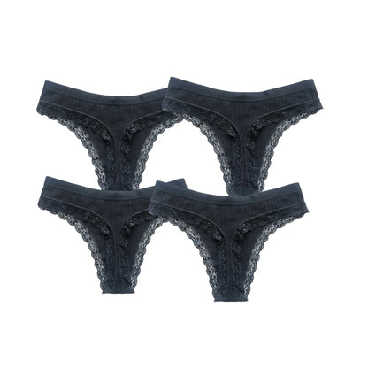4Pcs/Set Cotton Panties Women G-string Female Underpants Sexy Lingerie M-XL Soft Seamless Underwear Low Waist Panties Intimates
