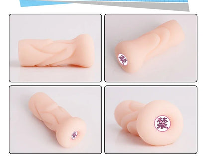Men's Aircraft Cup Male Masturbator Oral Vaginal Anal Masturbation Soft Real Vagina Pocket Pussy Sex Toys for Men Blowjob