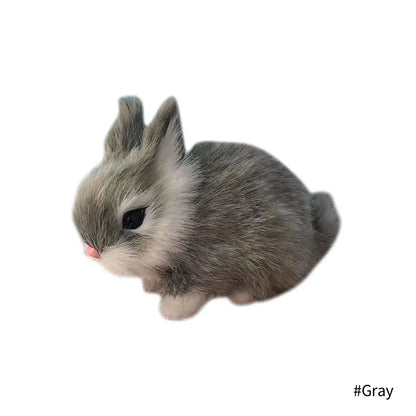 Simulation Plush Toys Action Figures Kids Gift Simulation Rabbit Toy Squatting Model Home Decoration Rabbit Model Easter Rabbits