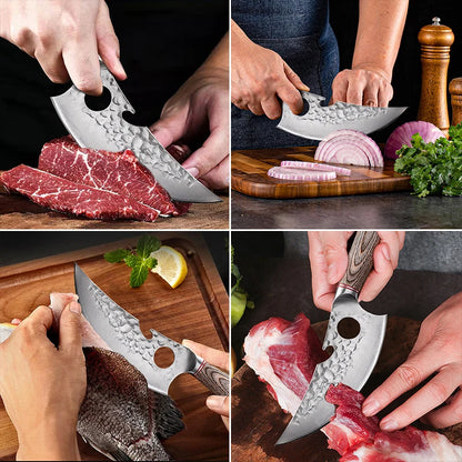 Forged Stainless Steel Kitchen Chef Boning Knifes Handmade Fishing Knife Meat Cleaver Butcher Knife Meat Cleaver Cooking Tools