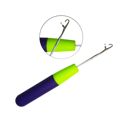 Purple Plastic Handle Hook Crochet Needle Styling Tool For Braiding Weave Wigs Craft Dreadlocks Hair Extensions Jumbo Braiding