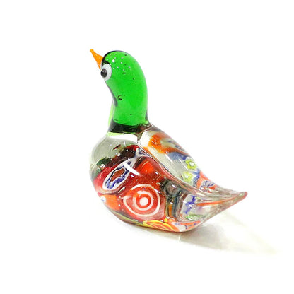 Murano Glass Duck Mini Figurines Craft Ornaments Cute Animal Statue Easter Home Desktop Decor Collection New Year Gifts for Kids