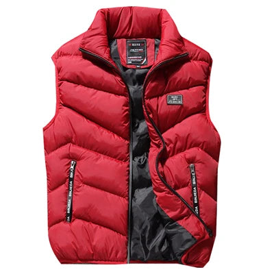 Winter Men's Padded Vest Coats Casual Outdoor Mountain Ski Warm Windbreaker Sleevless Jacket Men Climing Hunting Vests Clothing