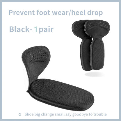 1 Pair T-Shape Anti-wear Pads for Women Foot Heel Pad Sports Shoe High Heels Back Sticker Pain Relief Protector Cushion Insoles