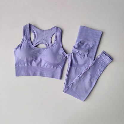 Women's tracksuit Fitness Yoga Sets Sportswear Workout Sports Bra+High Waist Leggings Gym Clothing Seamless Sports Suits