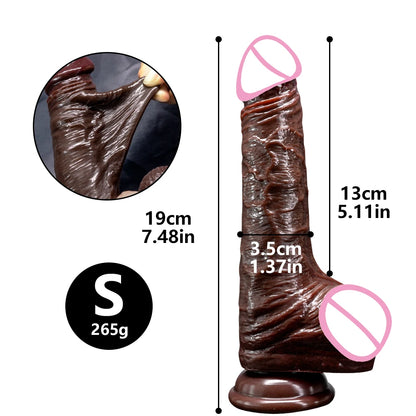 Realistic Dildos for Women Skin Sliding Foreskin Testicles Dildo Anal Vaginal Stimulation Strapon Big Penis Sex Toys for Woman