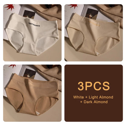 3PCS/set Fashion Seamless Women Panties Underpanties Sports Soft Female Underwear Large Size Sexy Pure Cotton Women's Intimates
