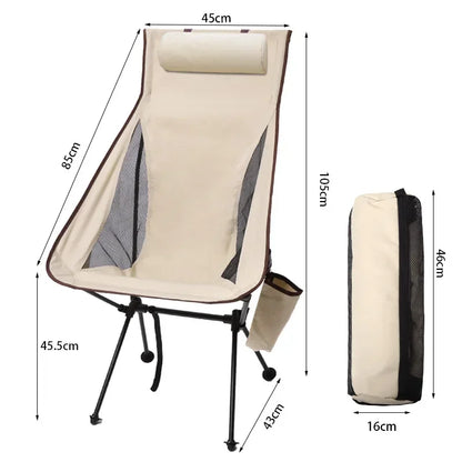 Moon Chair Folding Chair Lounge Chair Outdoor Camping Leisure Picnic Cup Bag with Cushion Available in Three Colors