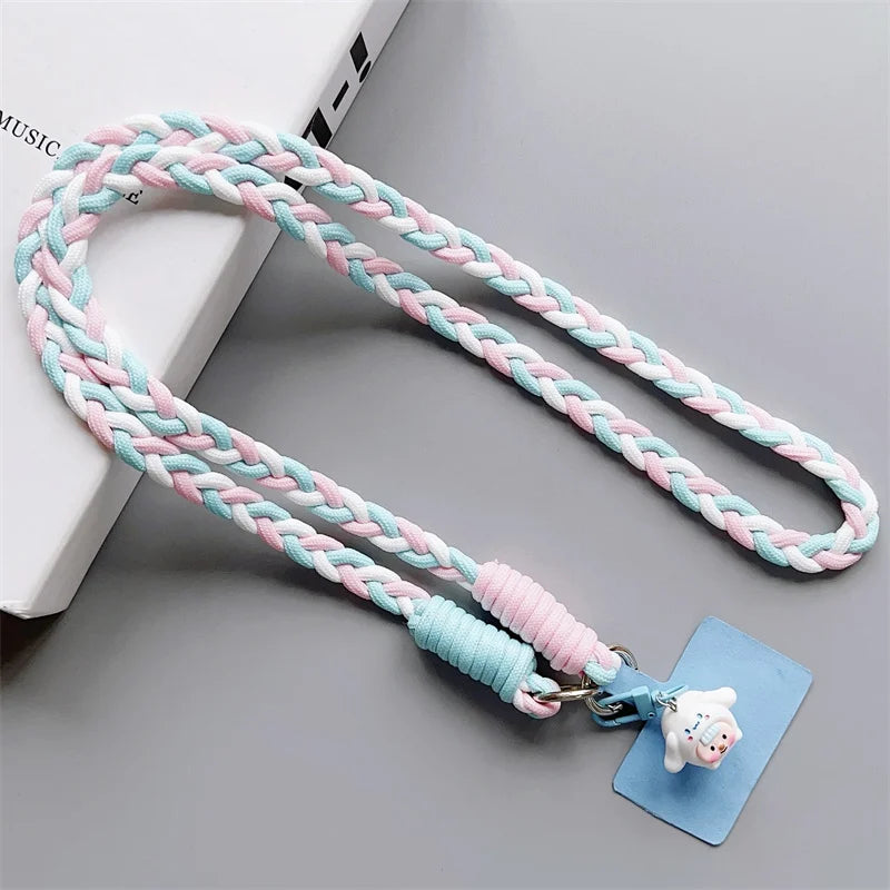 Can Be Carried Outdoor Mountaineering Mobile Phone Lanyard Women's Belts Woven Hanging Ornaments Anti Loss Lanyards Neck Strap