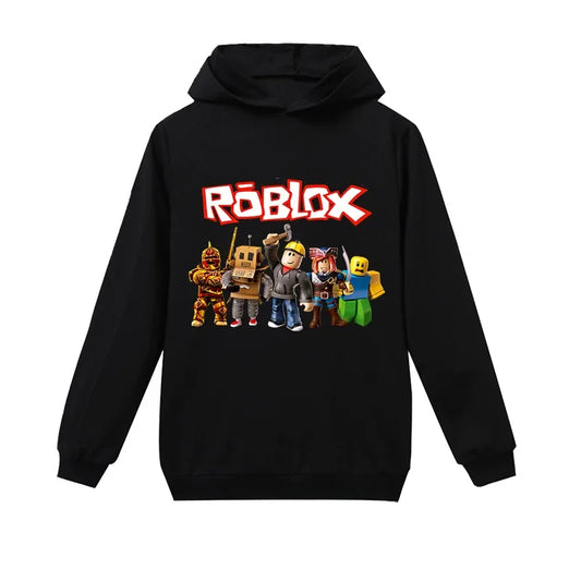 Robloxing Cartoon Anime Children Costume Spring Hoodie Kids Clothes Funny Haruno Sakura Hoodies for Teen Girls Baby Sweatshirt