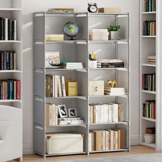 Simple Bookshelf Multi-layer Easy Assembly Bookcase Book Display Rack Easy Assembly Book Holder Book Organizer Debris Rack Shelf