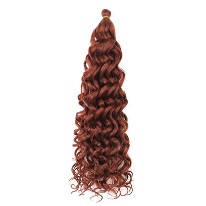 Hawaii Ocean Wave Braiding Synthetic Hair Curly Crochet Hair Extension Goddess Locs Premium Hair Boho Style Hairpiece For Women